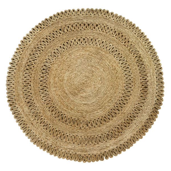 Bloomsbury Market Flagstaff Brown Solid Colour Hand Braided Area Rug